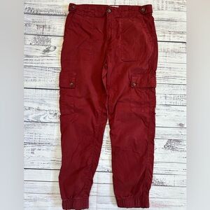 Anthropologie Men's Deep Red Cargo Pants‎